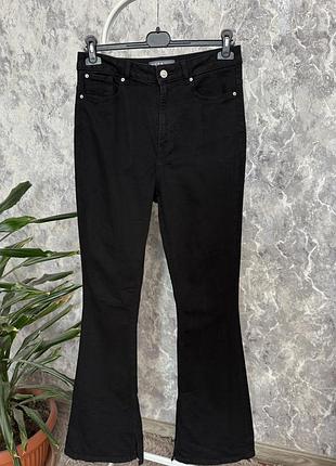 Джинси жіночі denim co чорні джинси кльош з розрізами 14/42