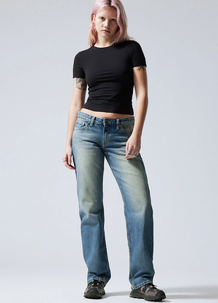 Подарунок 🎁 щільні прямі джинси weekday arrow eur 36 р. uk 8 р. y2k низька посадка/straight