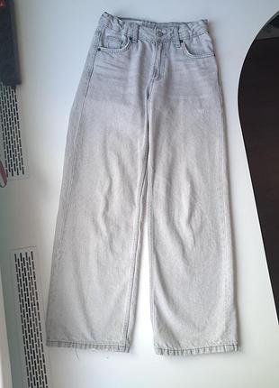 Джинсы серые широкие zara р 156