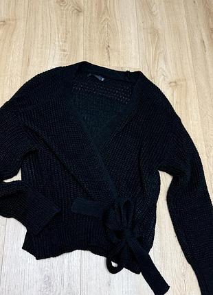 Кардиган жіночий cl essentials чорний на зав'язках