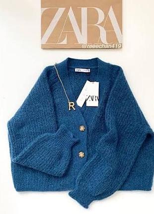 Светр zara синій