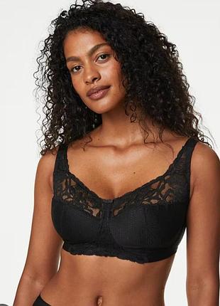 Бюстгальтер жакардовый без косточек мягкая чашка marks spencer