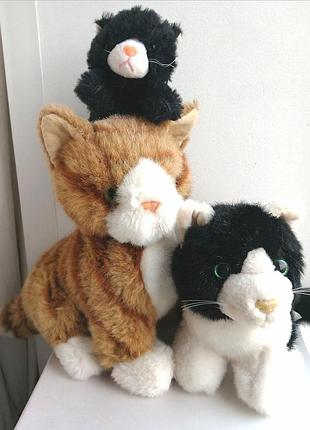 Котики мягкая игрушка рыжий черно-белый котик кот черный котенка киса