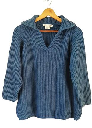 Розкішний жіночий кашеміровий светр-поло оверсайз jennifer tyles, 100% pure cashmere, люкс
