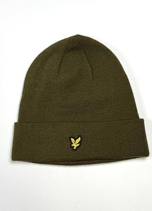 Чоловіча шапка lyle & scott, колір хакі, one size як нова