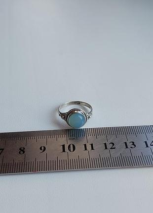 Срібне кільце з халцедоном 6
