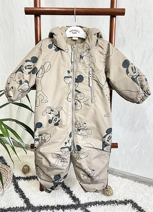 🍂зимовий комбінезон з героями disney від h&m на крихітку 9-12 міс., 80 см.