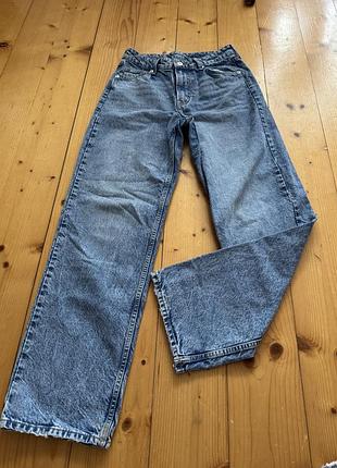 Джинси h&m сині, блакитні baggy, low waist