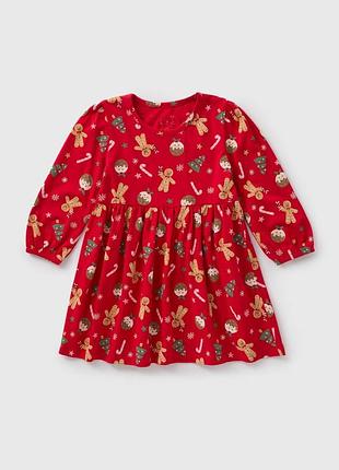 Платье платье с новогодним/левым matalan 1.5-2роки