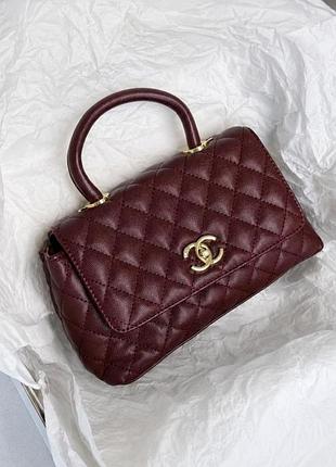 Сумка chanel бургунді/бардо