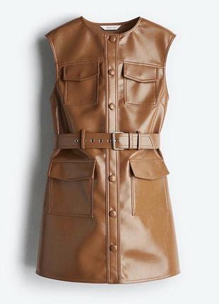 Нова сукня з екошкіри h&m