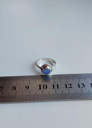 Срібне кільце з халцедоном 6