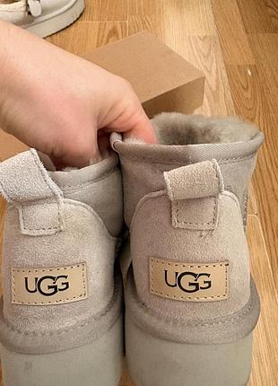 Уггі жіночі ugg classic ultra mini platform light grey 5