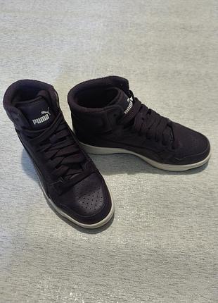 Ботинки демисезонные детские "puma" для девочки, фиолетовые.
