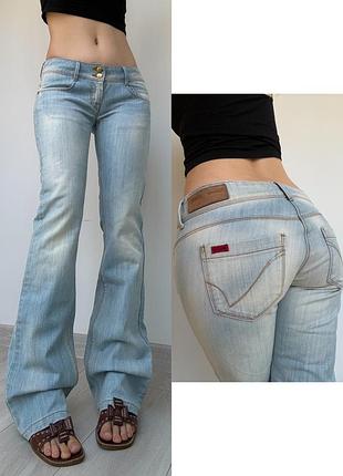Новые с биркой джинсы 38 m голубые низкая талия посадка only клёш flared bootcut