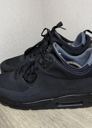 Кроссовки nike air max 90 mid winter «triple black»