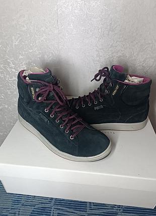 Високі жіночі кросівки/ черевики puma gore-tex (замша, р. 40 / 25.5 см, висота 24 см)