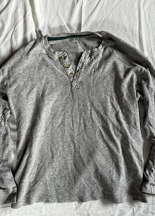 Сірий вафельний лонгслів tchibo tcm henly (52/54 — l/xl)