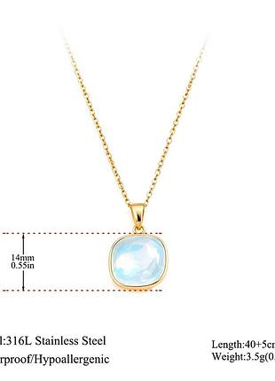 Кольє "sky blue opal" 7