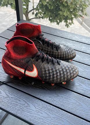 Бутси дитячі nike magista сіро-червоні