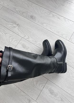Чоботи жіночі zara чорні, розмір 38
