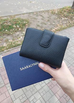 Кошелек женский saralyn черный маленький эко-кожа