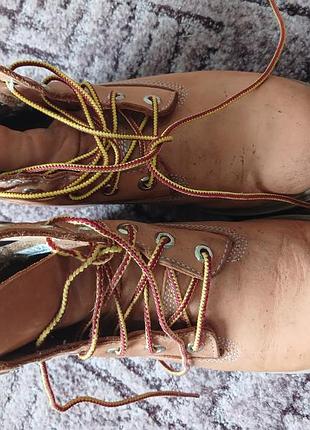Жовто-коричневі (wheat) шкіряні черевики бренду timberland ( класична модель premium 6-inch waterproof boot), розмір 38.