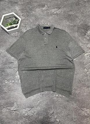 Поло polo ralph lauren оригінал сіре кофта футболка теніска ральф лорен база
