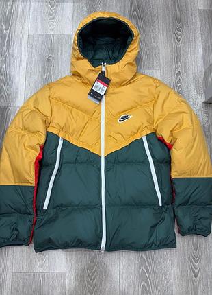 Зимова куртка nike sportswear down-fill windrunner yellow cu4404-700, у багатобарвному кольорі , в розмірі l
