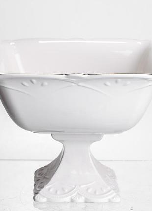Ваза для фруктов на ножке фарфоровая pearl 20,5*20,5 см yiwu 120-yh-hg053