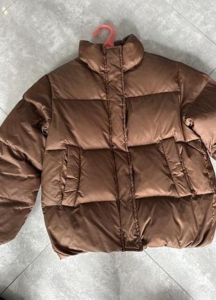 Пуховик дитячий zara коричневий