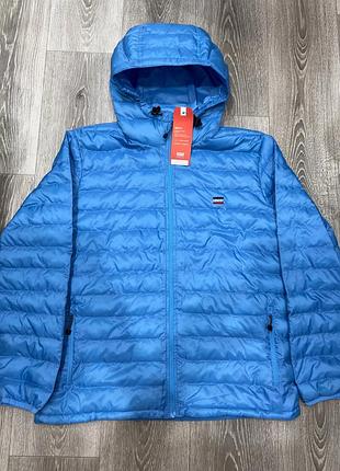 Десісезона куртка levis presidio packable hooded jacket, у блакитному кольорі , в розмірі l-xl