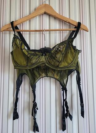 Розкішний комплект білизни dita von teese savoir faire (бюстгальтер 75f + пояс)