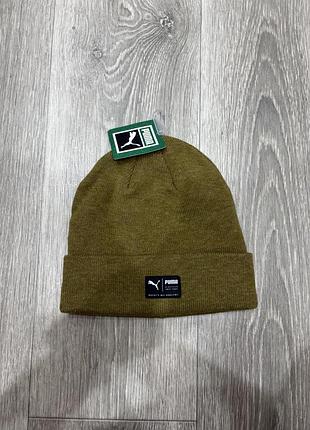 Зимова шапка puma archive heather beanie, у кольорі хакі , розмір стандарт