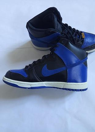 Nike dunk high "black / old royal" 2