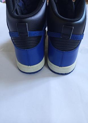 Nike dunk high "black / old royal" 4