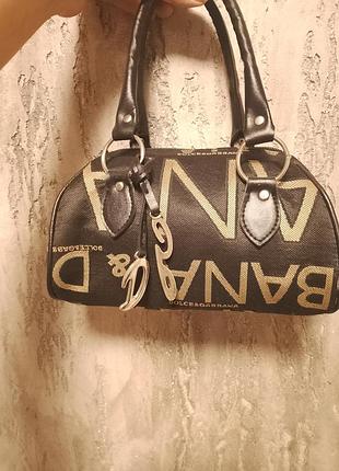 Сумка жіноча dolce & gabbana чорна з золотистим написом