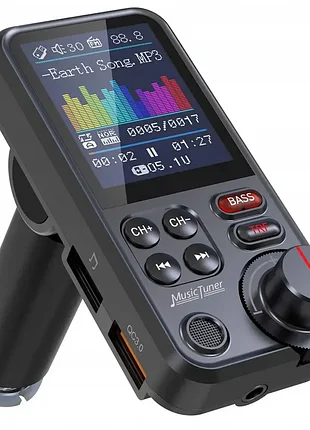 Автомобильный fm-трансмиттер nulaxy km30 bluetooth с usb и громкой связью