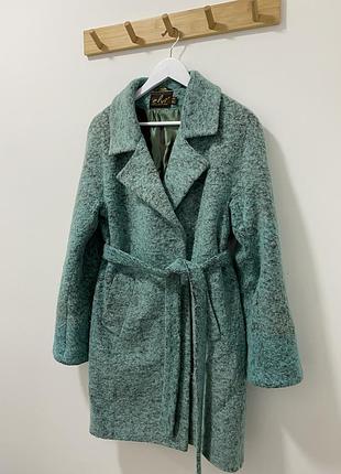 Пальто жіноче elvi collection м'ятне меланжеве