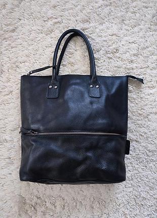 Кожаная сумка-шоппер от финского бренда lumi accessories, модель feliz