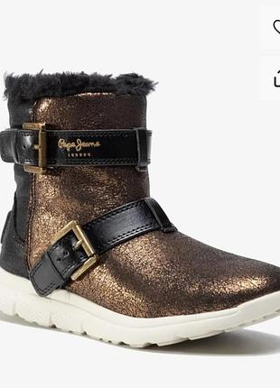 Чоботи pepe jeans hyke w snow золоті 36 р