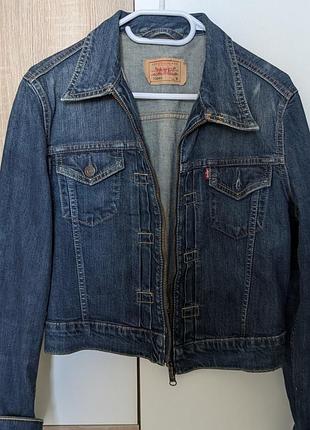 Жакет жіночий джинсовий levi’s 73695 темно-синій m