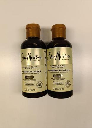 Шампунь sheamoisture, jamaican black castor oil, 95 мл