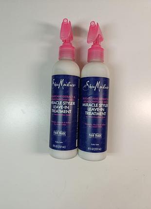 Sheamoisture, miracle styler, лівін з екстрактом цукрової тростини та олією насіння лугової пінки, 237 мл