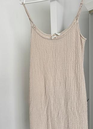 Сукня міді жіноча h&m бежева 2