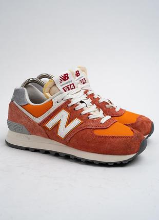 Кроссовки new balance 574 кожаные оранжевые размер 37-38