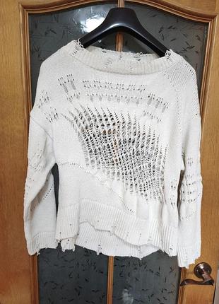 "рвана" кофта джемпер zara,p. m 6