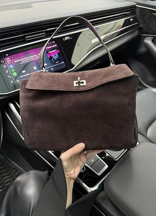Сумка rodeo brown suede/silver hardware 2