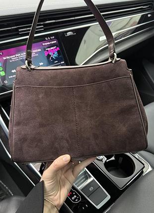 Сумка rodeo brown suede/silver hardware 4