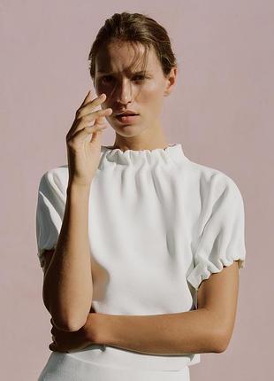 Zara топ с защипами р.s